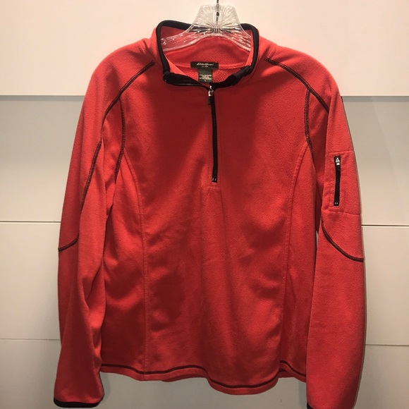 Pumpkin Orange Fleece Half zip. - Picture 1 of 2